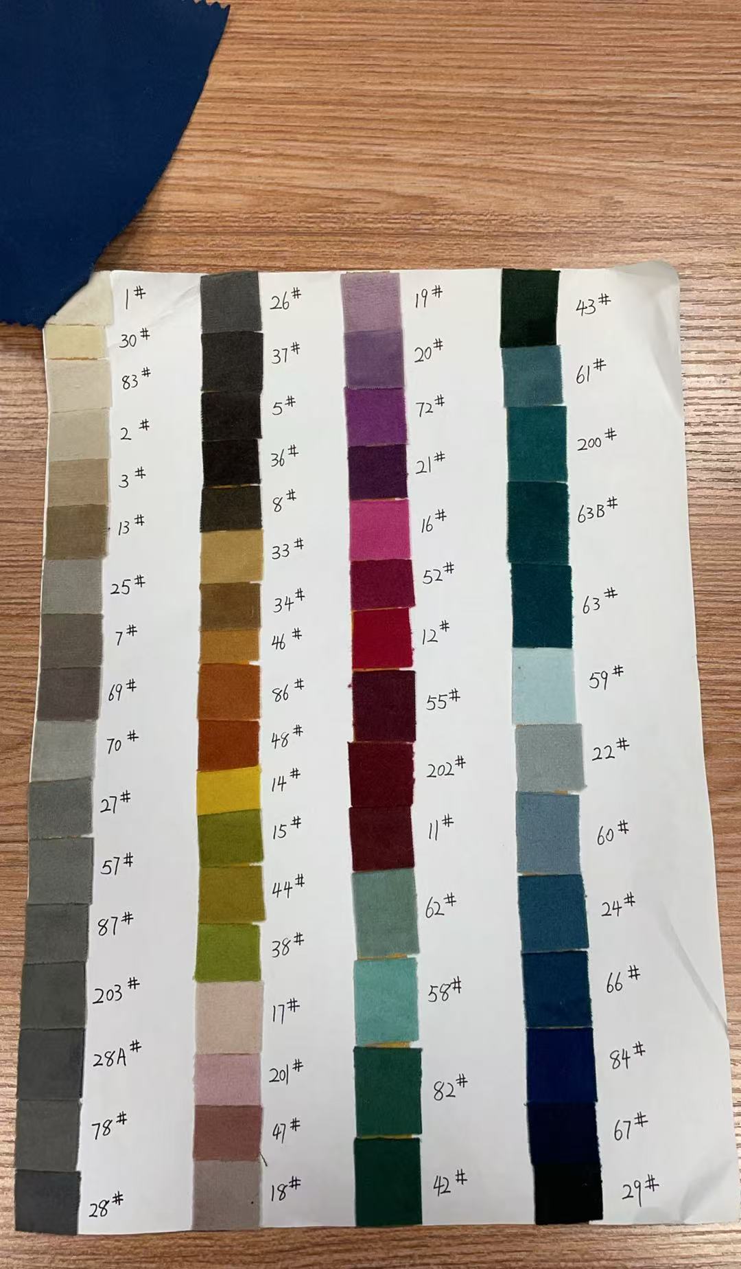 Carta de Colores Holland Velvet +60 Tonos